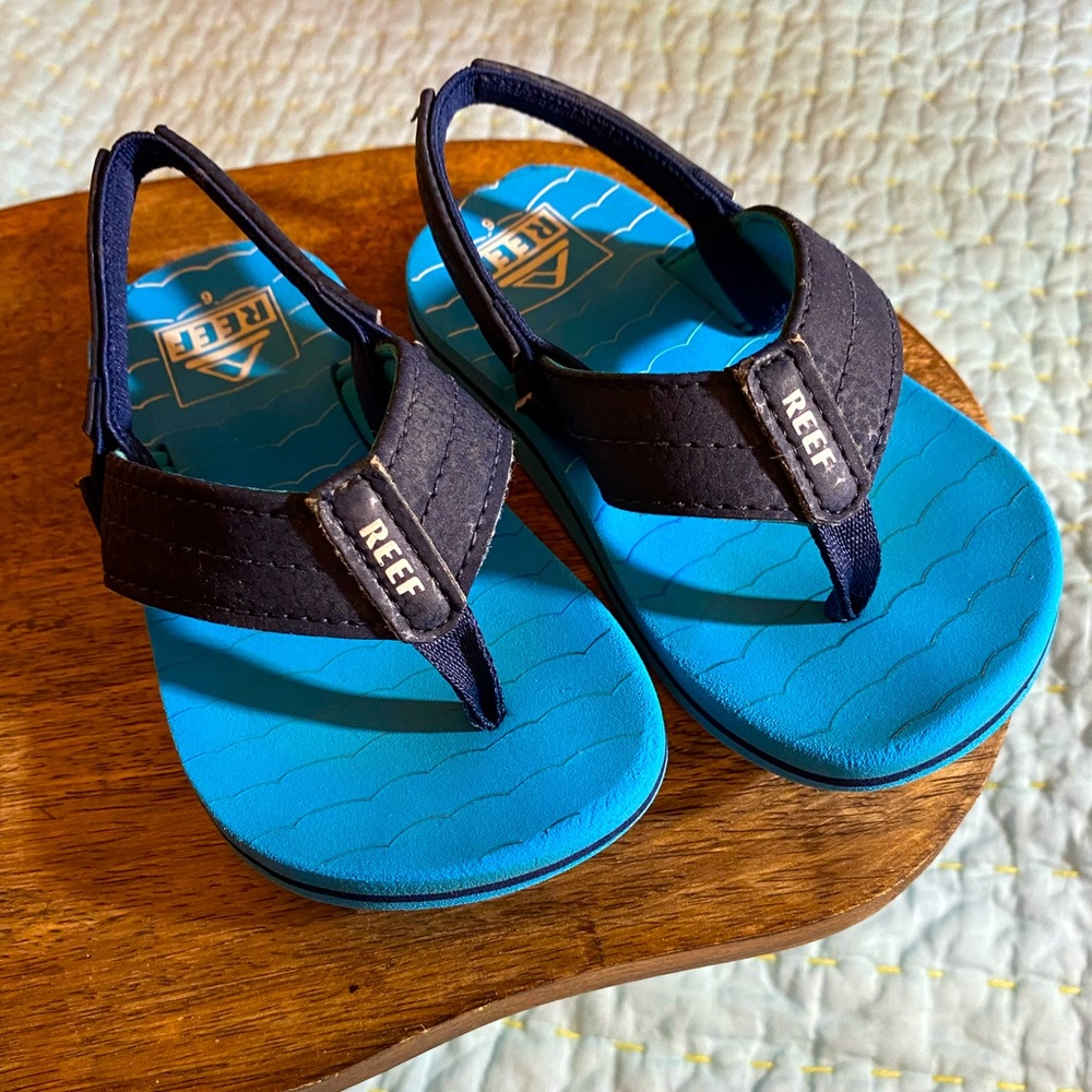 REEF Baby Toddler Little Uni Surf Stripes Slingback Sandals